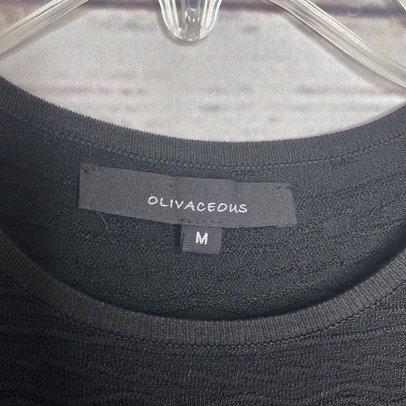 Olivaceous Black Sweater Dress Black Sz Medium! - Picture 4 of 7